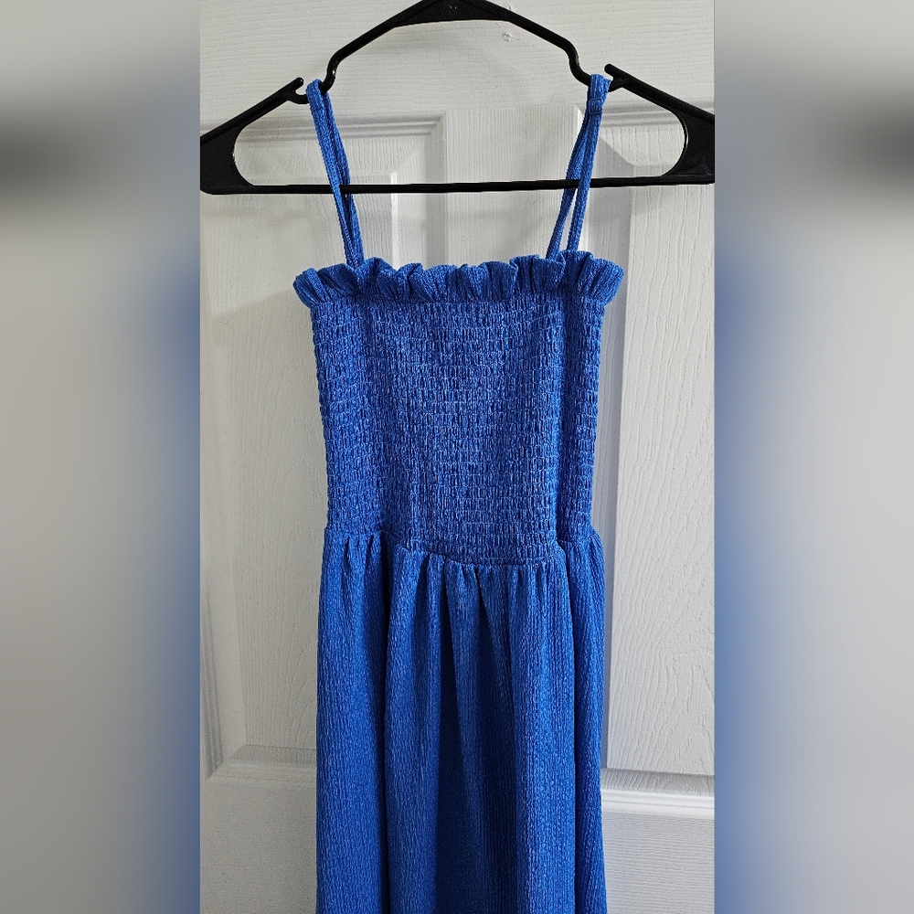 Blue Smocked Sundress